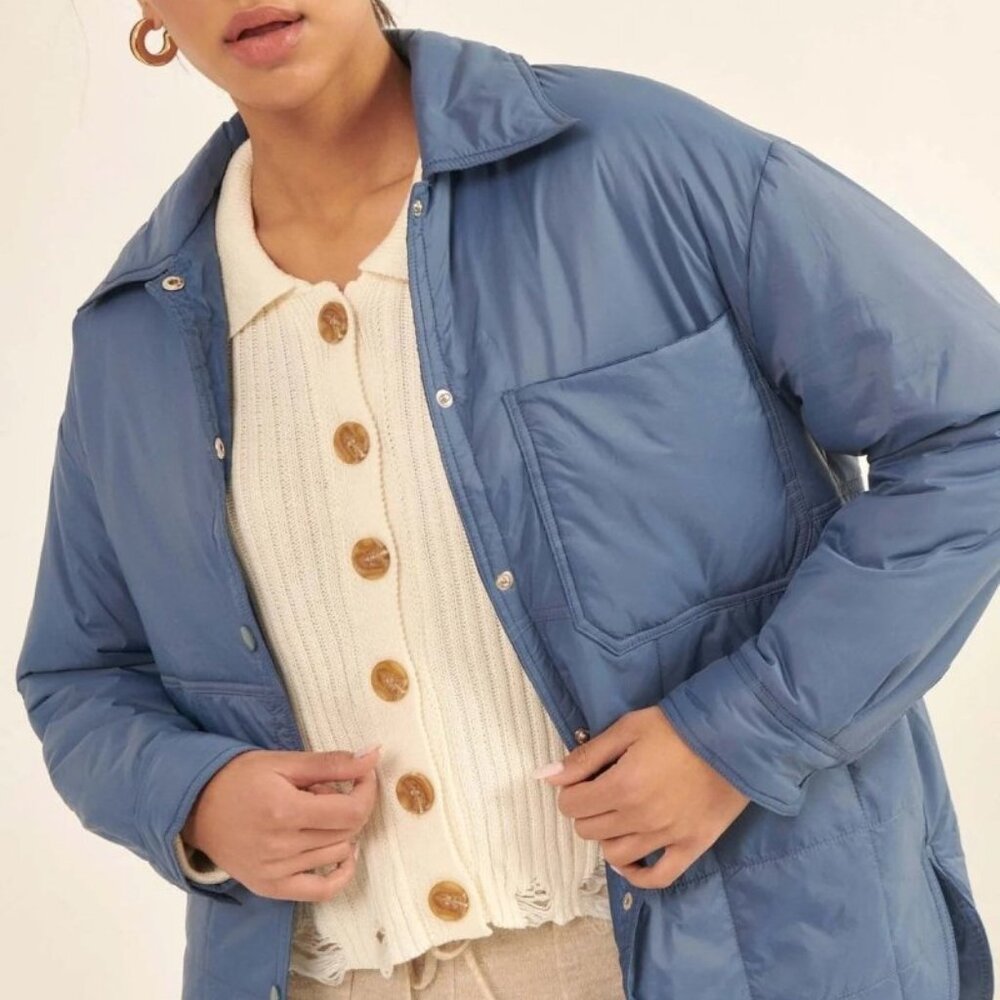 Blue Quilted Jacket - Picture 6 of 7
